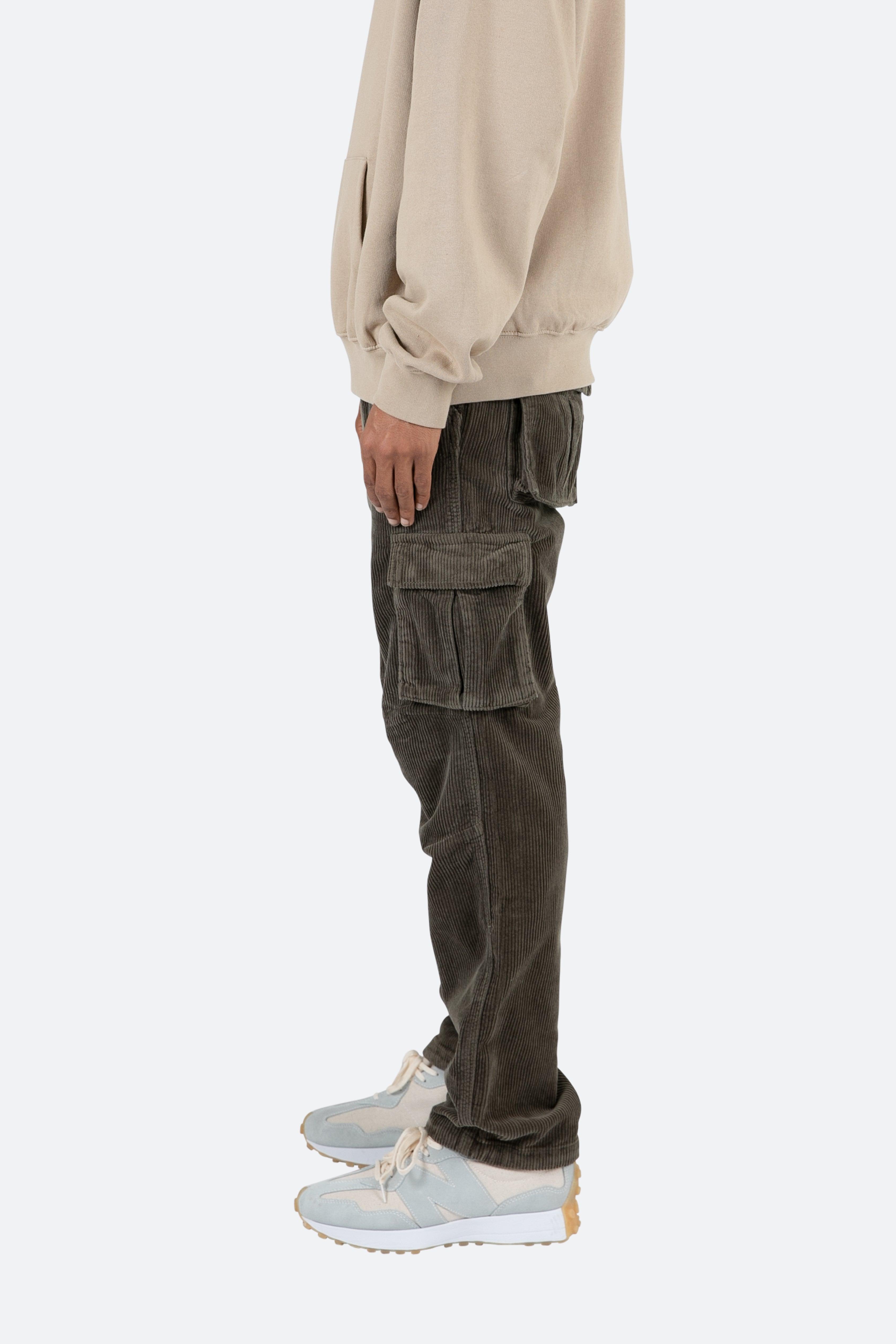 Vintage Corduroy Cargo Pants - Olive Product Image