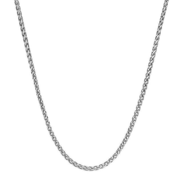 Mens LYNX Stainless Steel Wheat Chain Necklace Antique Product Image