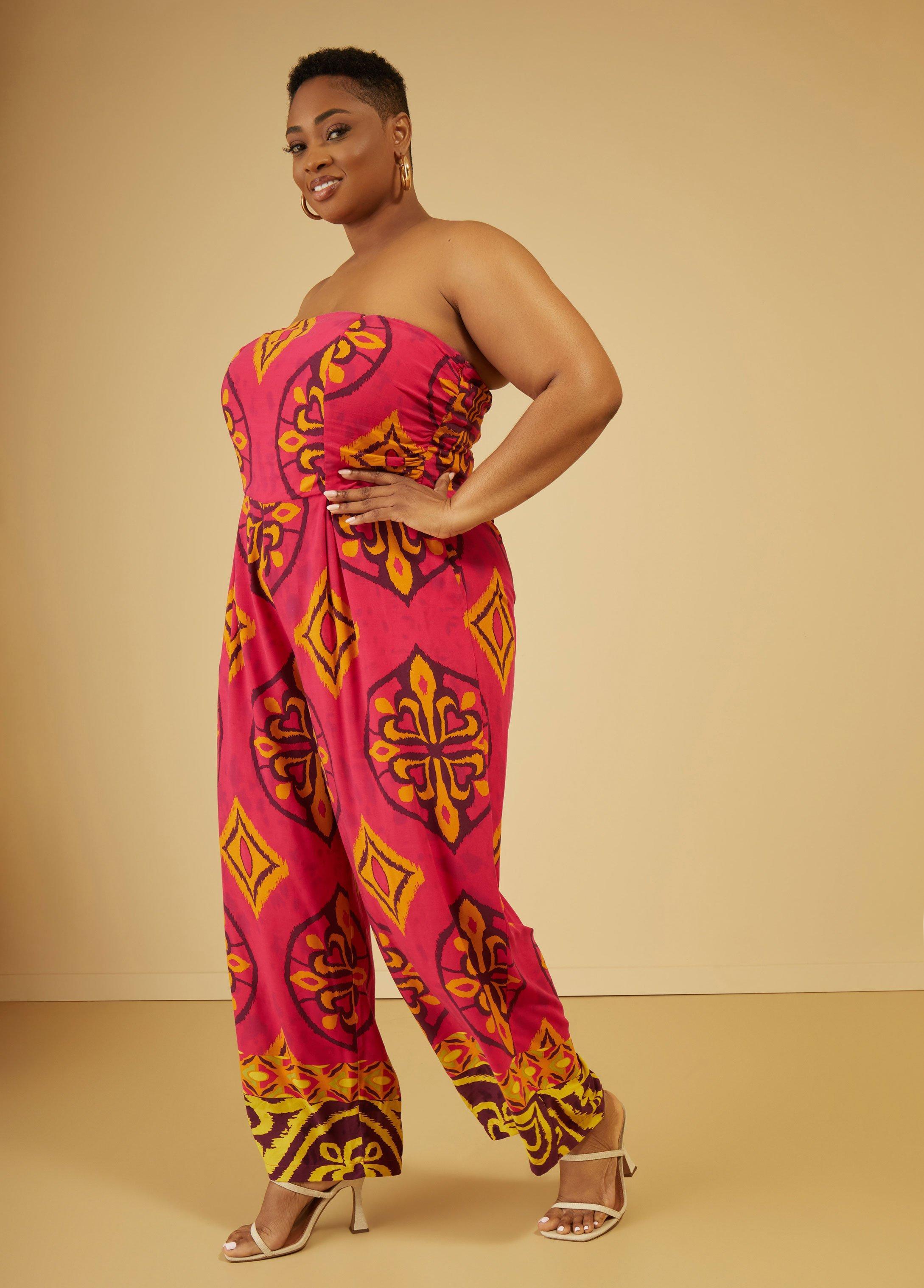 Strapless Printed Jumpsuit Product Image