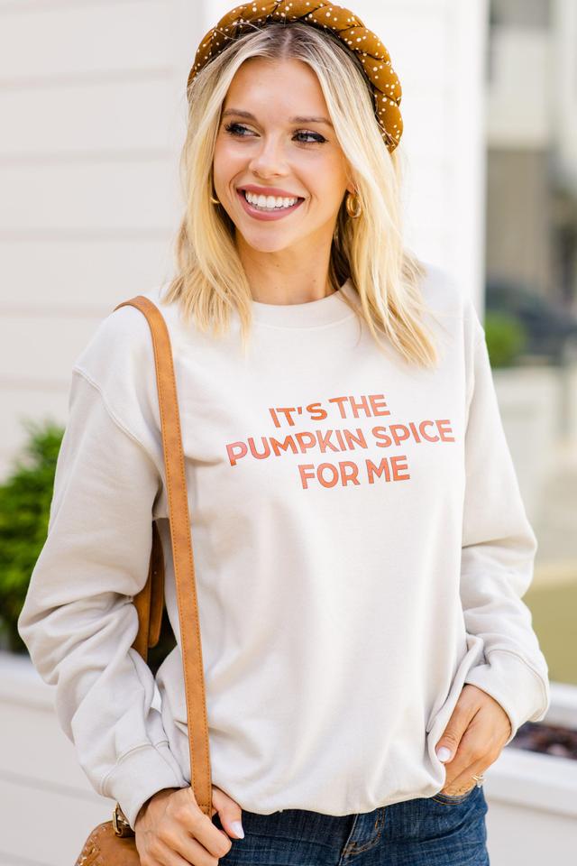 It's The Pumpkin Spice Sand Brown Graphic Sweatshirt Female Product Image