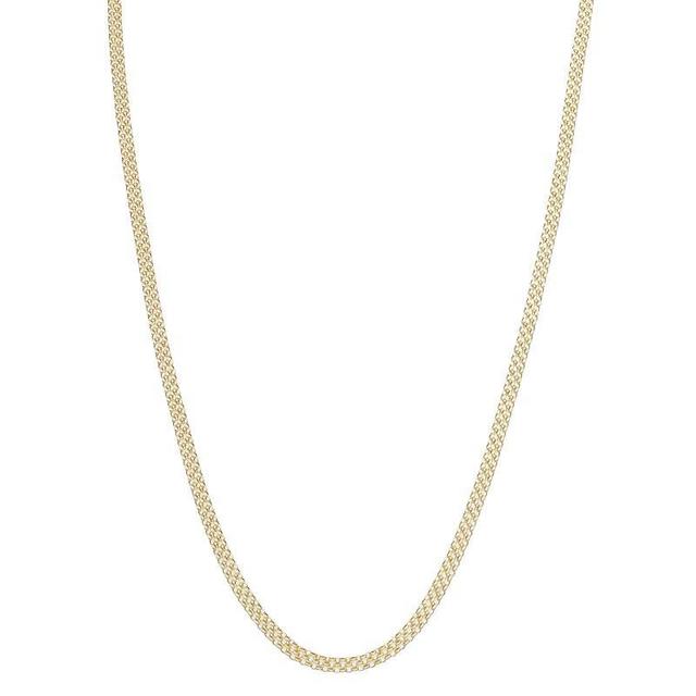 14k Gold 3-Row Bismark Chain Necklace, Womens Product Image