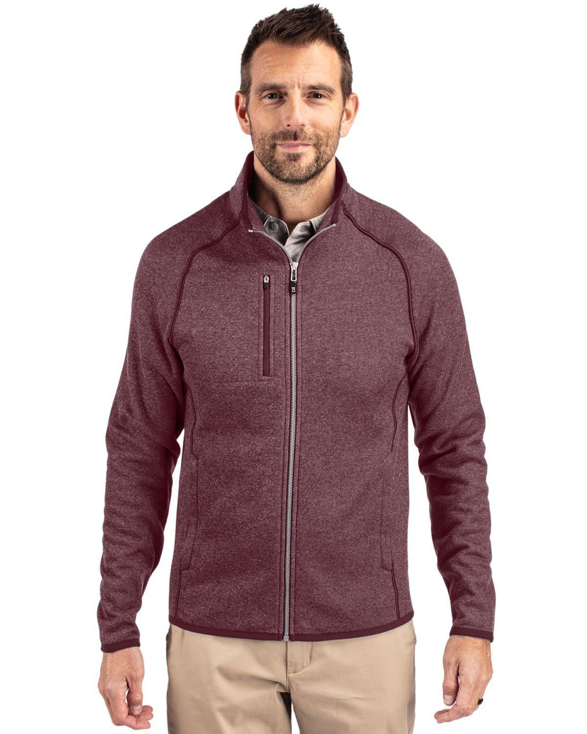 Cutter & Buck Mens Mainsail Sweater-Knit Full Zip Jacket Product Image