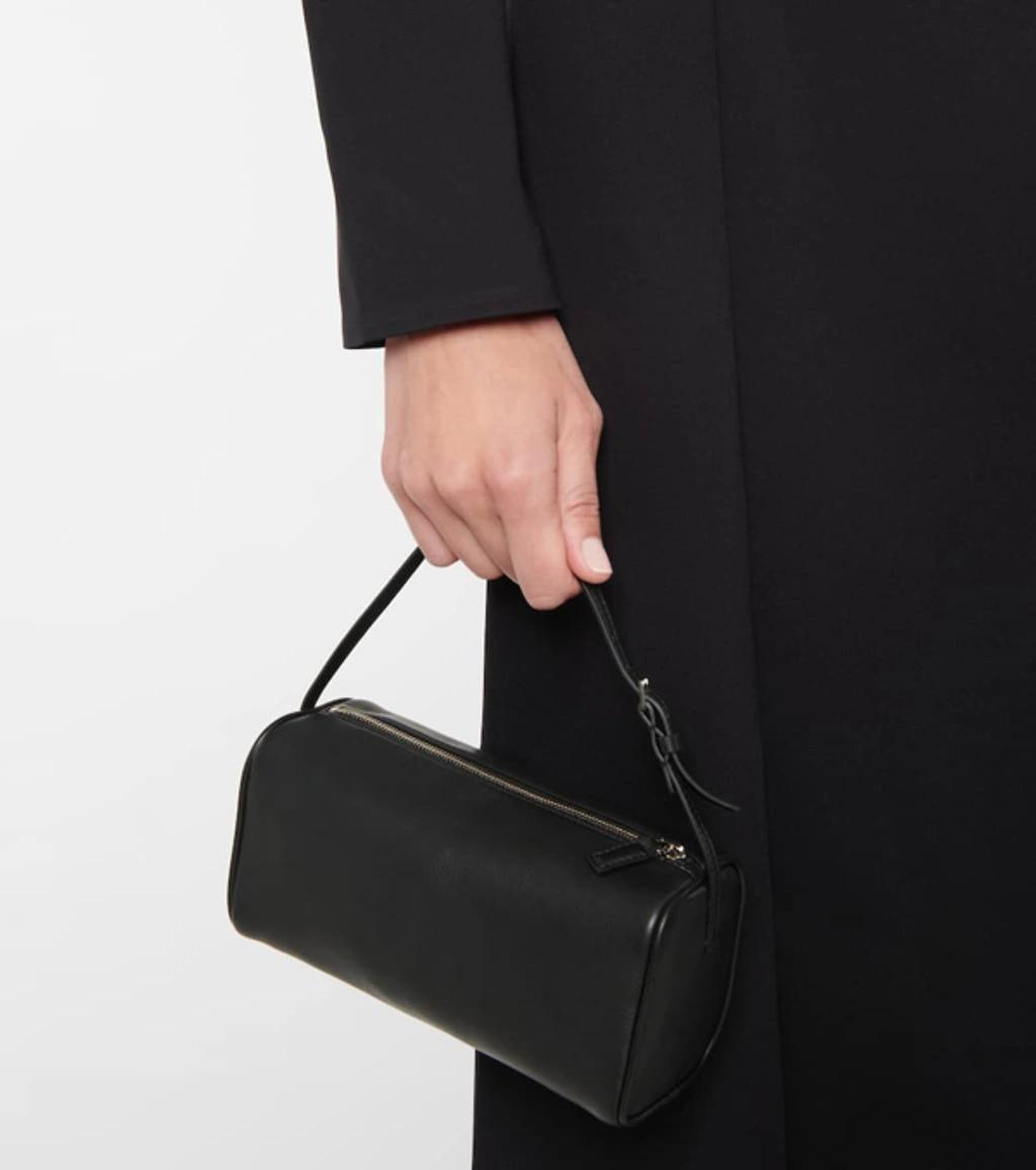 THE ROW 90s Baguette Leather Shoulder Bag In Black Product Image