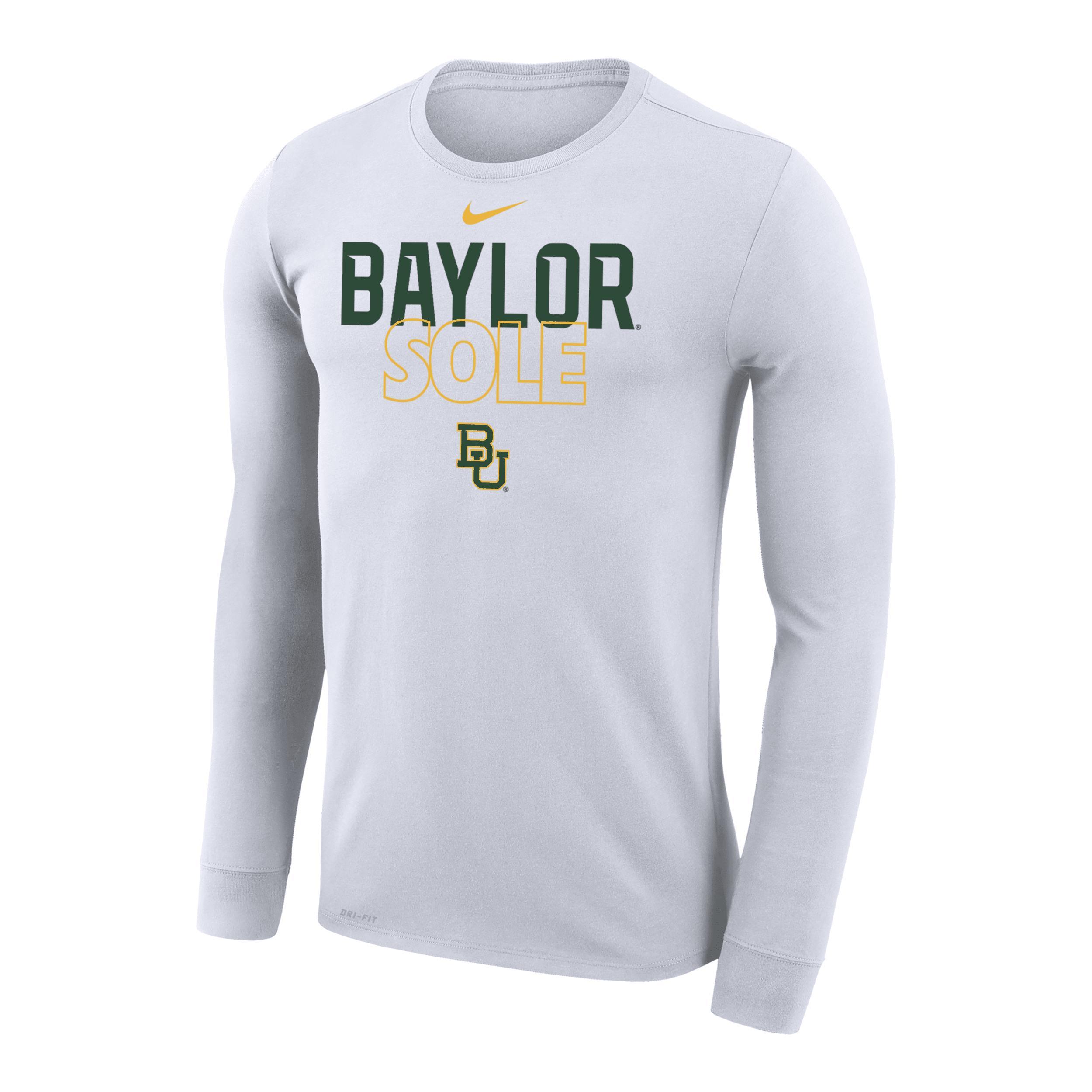 Mens Nike White Baylor Bears On Court Bench Long Sleeve T-shirt Product Image