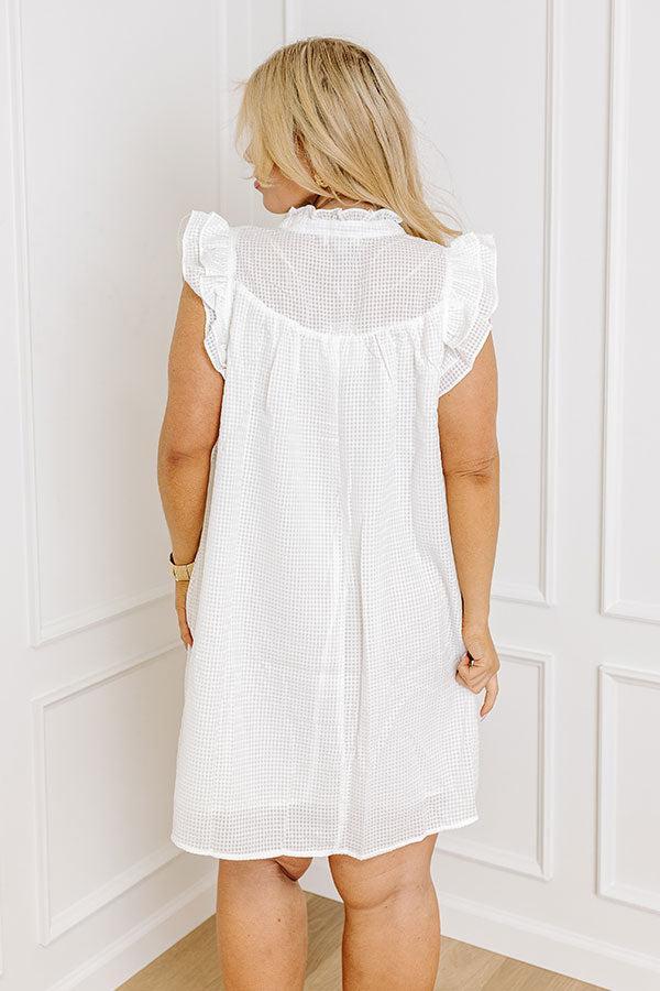 Casually Chic Shift Dress In White Curves Product Image