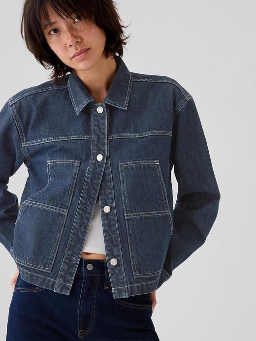 Cropped Denim Jacket Product Image