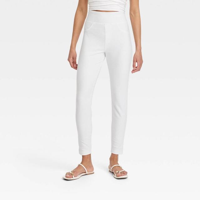 Womens High Waisted Jeggings - A New Day White XL Product Image