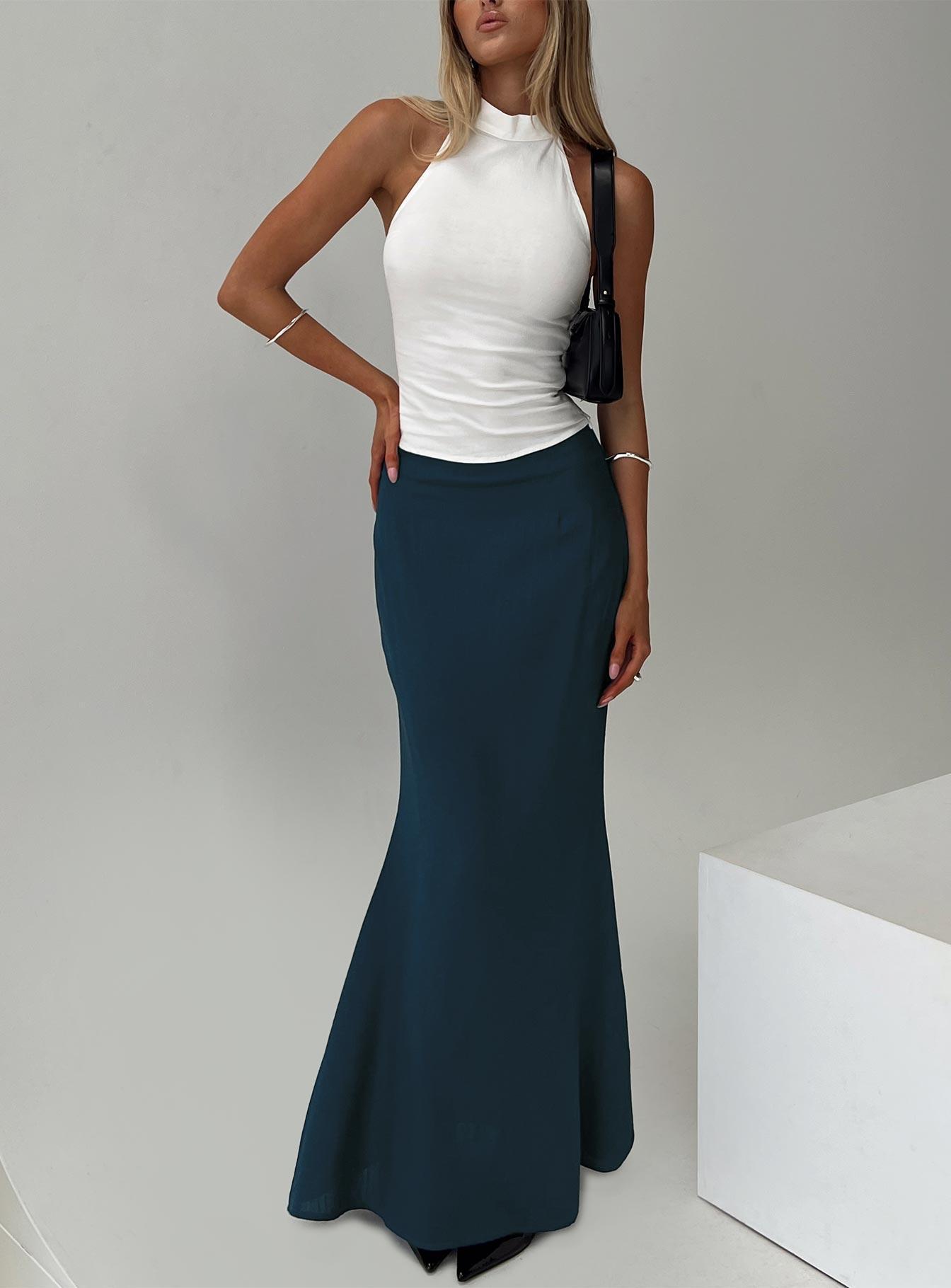 Sophia Maxi Skirt Navy Product Image