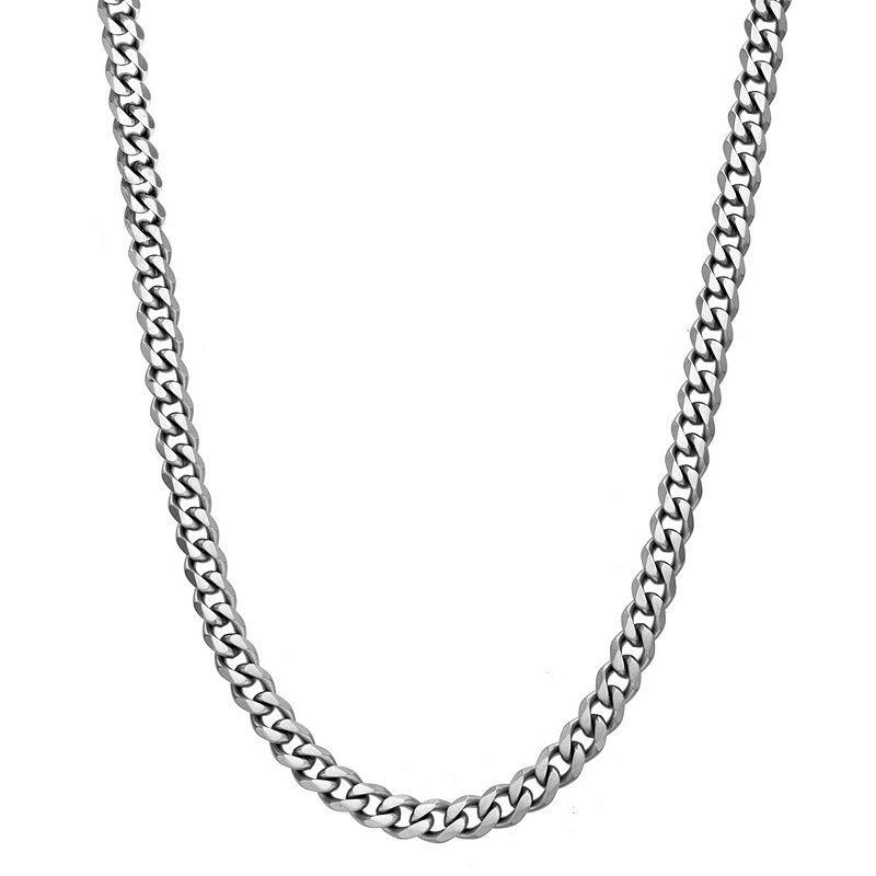 Mens LYNX Stainless Steel Curb Chain Necklace Multicolor Product Image