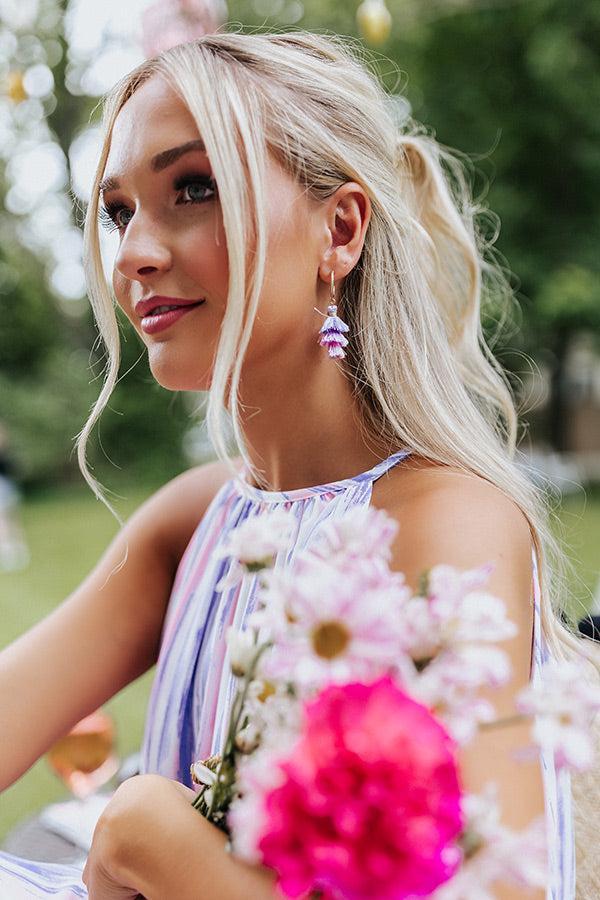 Total Toss Up Tassel Earrings In Lavender Product Image