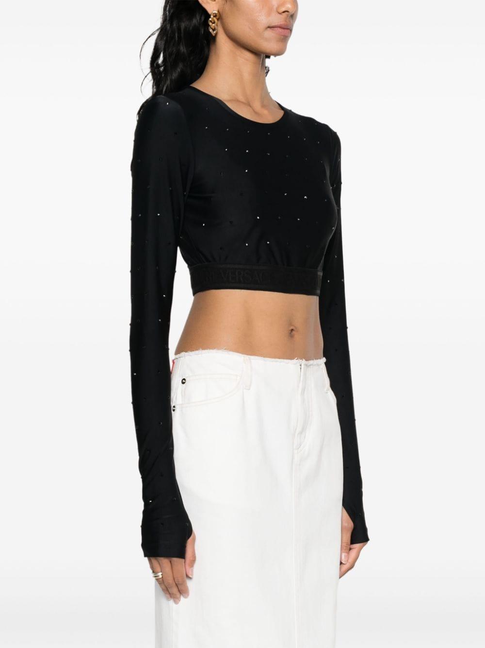 crystal-embellished crop top Product Image