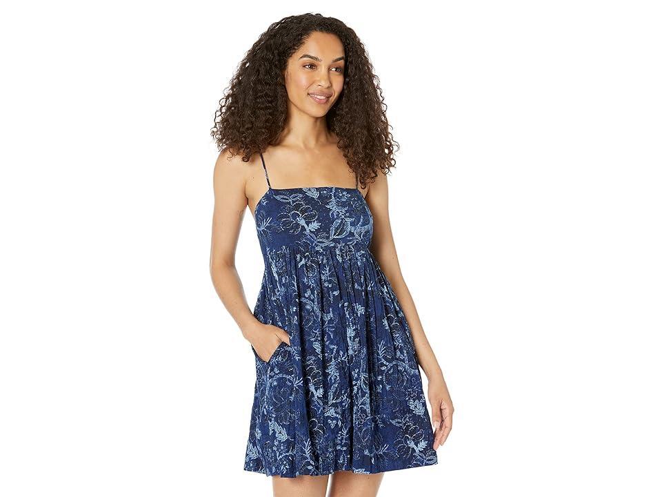 Lucky Brand Printed Mini Prep Dress (Indigo Multi) Women's Clothing Product Image