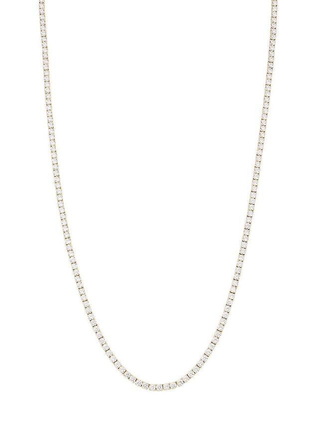 Womens Naomi 18K-Gold-Plated & Cubic Zirconia Long Tennis Necklace Product Image