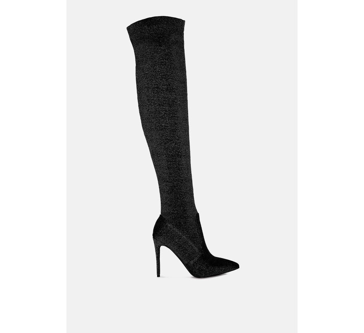 Womens Tigerlily Knitted Stiletto Long Boots Product Image