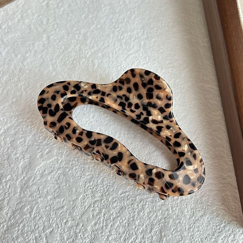 Leopard Print Acetate Hair Claw Clip Product Image