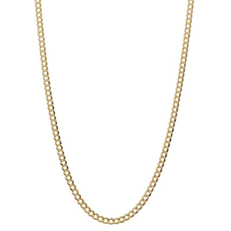 10k Gold Curb Chain Necklace, Womens Product Image