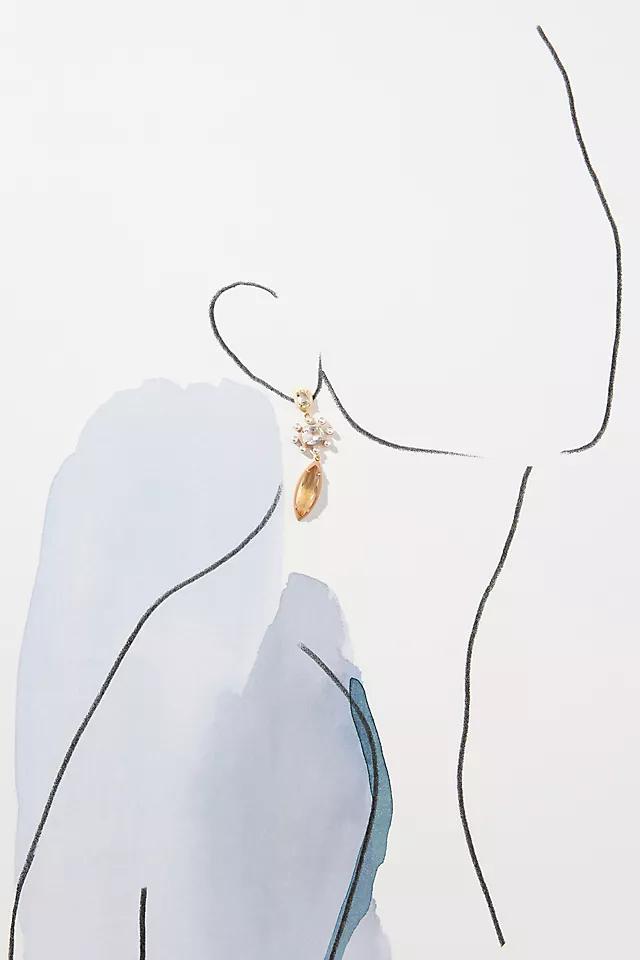 Glass Pearl Triple Drop Earrings Product Image