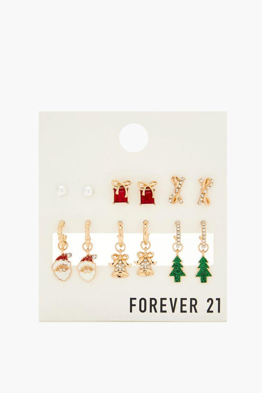 Christmas Stud & Hoop Earring Set | Forever 21 Product Image