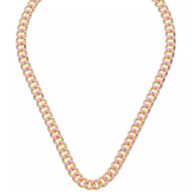 Juvell 18K Gold Plated Pink Accent Necklace, Womens, Two Tone Product Image