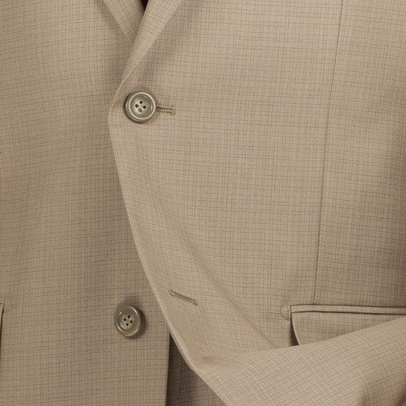 Monte Carlo Collection - Dress Suit 2 Piece 2 Button Textured Weave In Beige Product Image