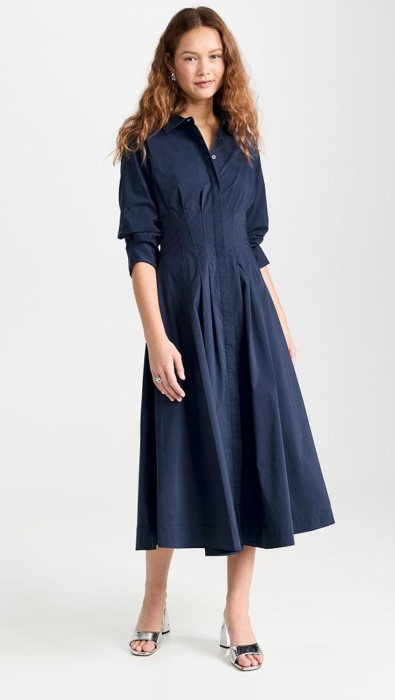 SIMKHAI Jazz Pintuck Midi Dress | Shopbop Product Image