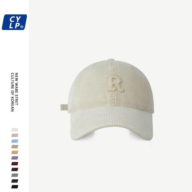 Lettering Applique Corduroy Baseball Cap Product Image