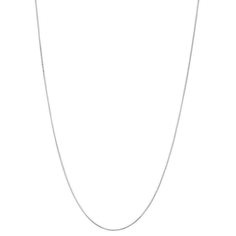 Silver Tone 24 Snake Chain Necklace, Womens Product Image