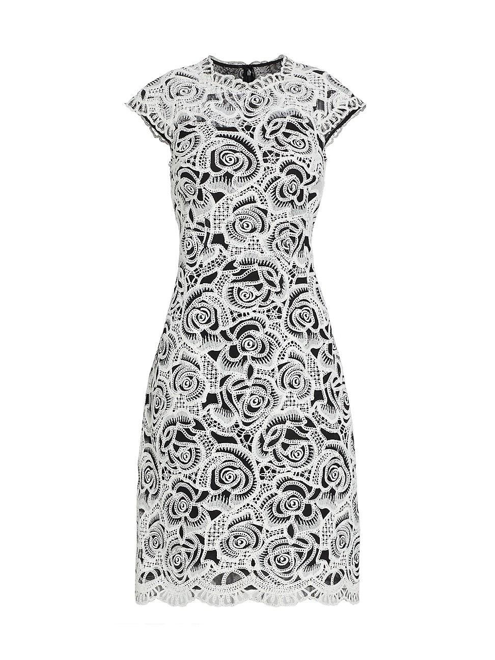 Womens Floral Embroidered Sheath Dress Product Image