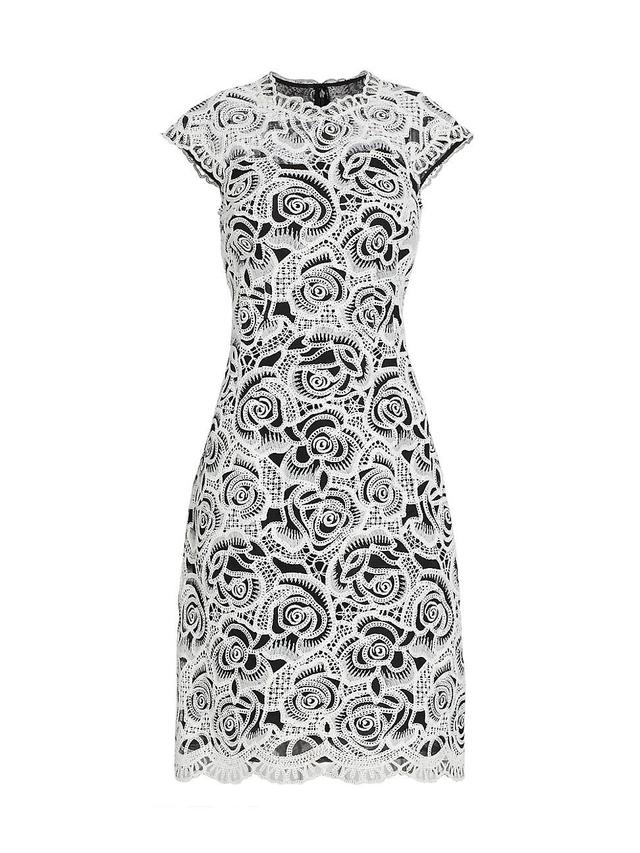 Womens Floral Embroidered Sheath Dress Product Image