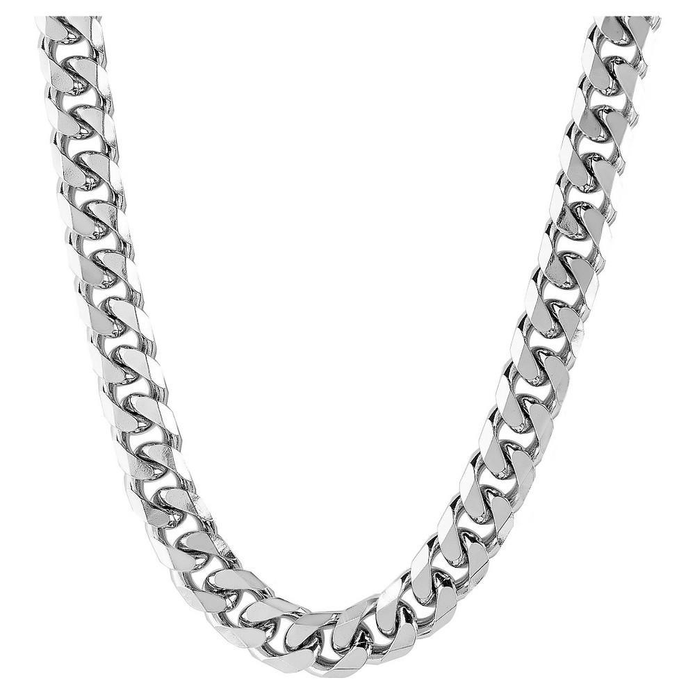 Mens West Coast Jewelry Stainless Steel Beveled Cuban Link Chain (6.5mm) Product Image