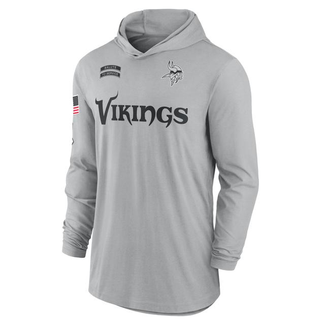 Minnesota Vikings Salute to Service Edge Mascot Lockup Mens Nike Mens Dri-FIT NFL Long-Sleeve Hooded Top Product Image