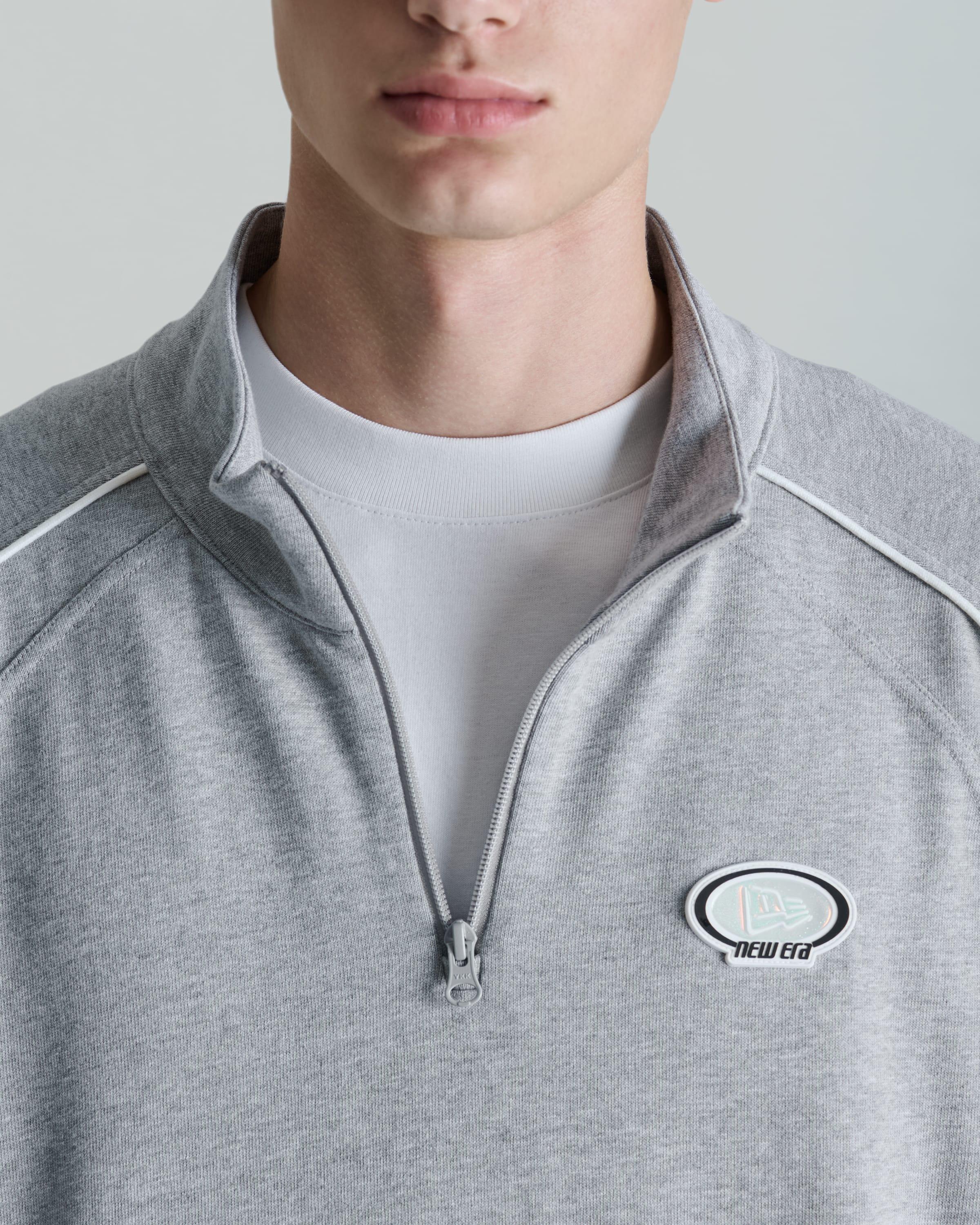 Brand New Era Shoreline Heather Gray Half-Zip Pullover Male Product Image