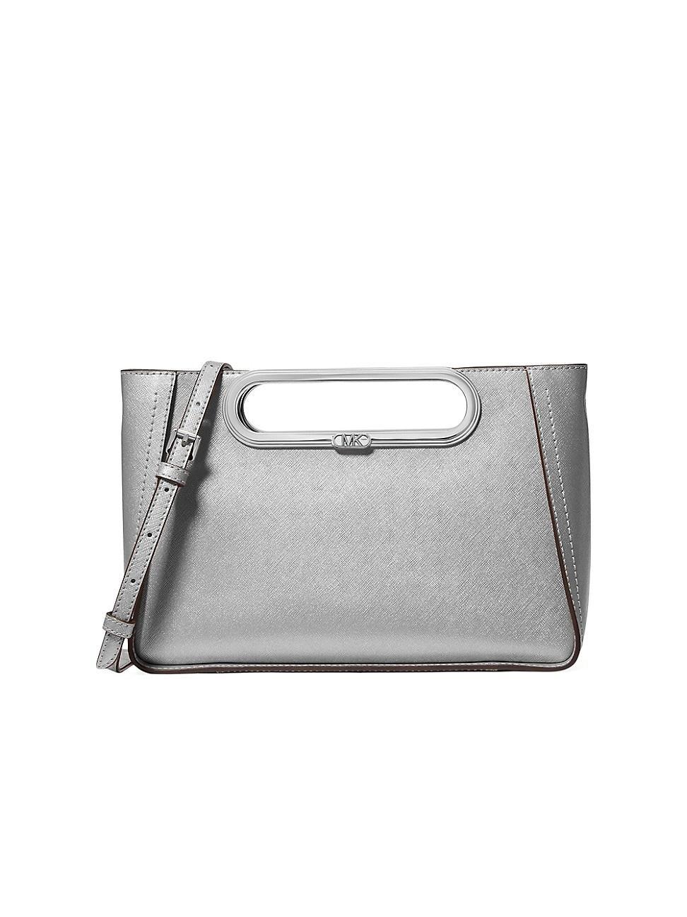 Chelsea Large Metallic Saffiano Leather Convertible Crossbody Bag Product Image