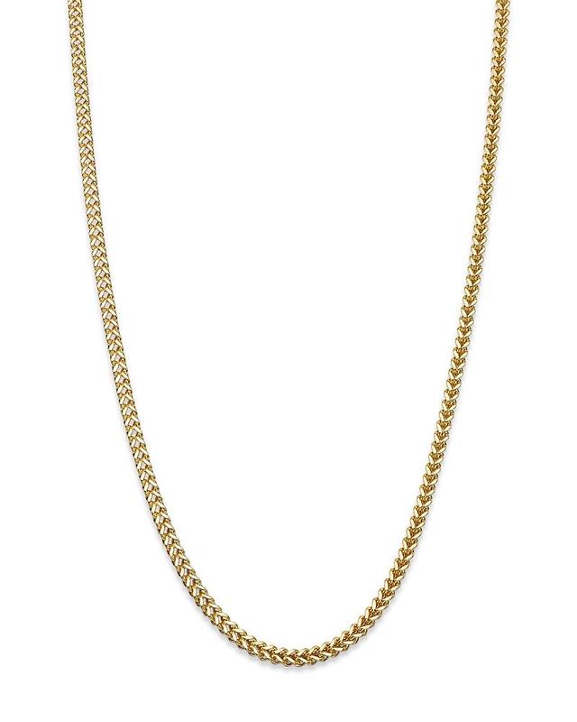 Bloomingdales Fine Collection Mens Square Franco Link Chain Necklace in 14K Yellow Gold, 24 - Exclusive Product Image