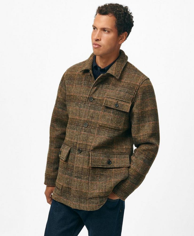 Wool-Blend Plaid Walking Coat Product Image