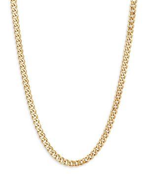 Mens 18K Gold Curb Chain Necklace Product Image