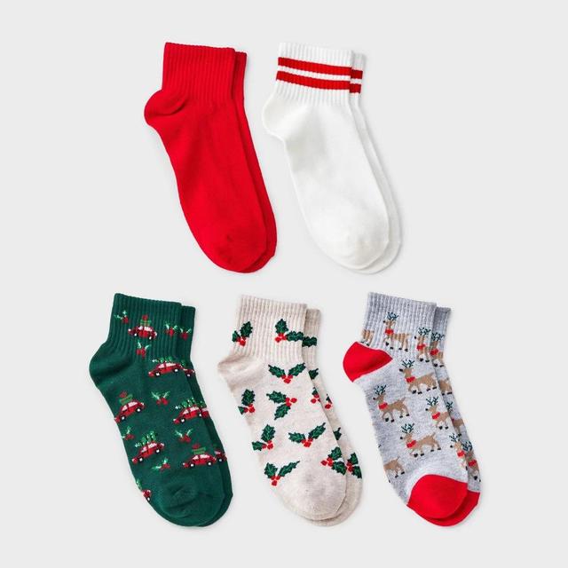 Womens Christmas Magic Ankle Socks 5pk - Wondershop Assorted Colors 4-10 Product Image