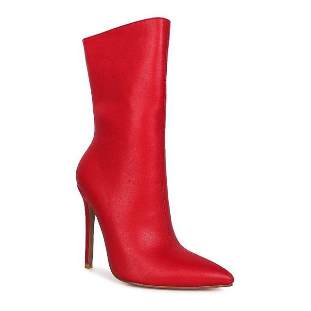 London Rag Micah Womens Stiletto High Ankle Boots Red Product Image