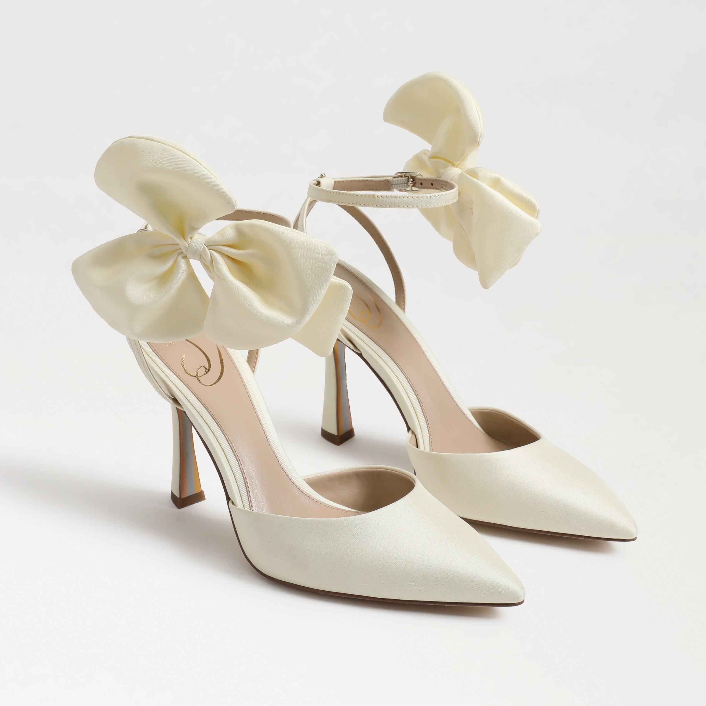 Sam Edelman Womens Halie Pointed-Toe Bow Pumps Product Image