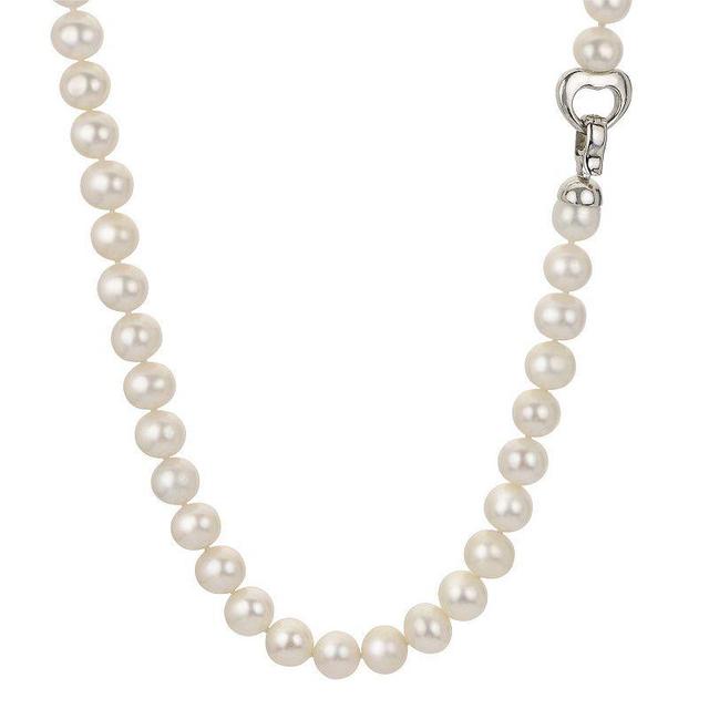 PearLustre by Imperial Freshwater Cultured Pearl Necklace with Sterling Silver Heart Clasp, Womens Product Image