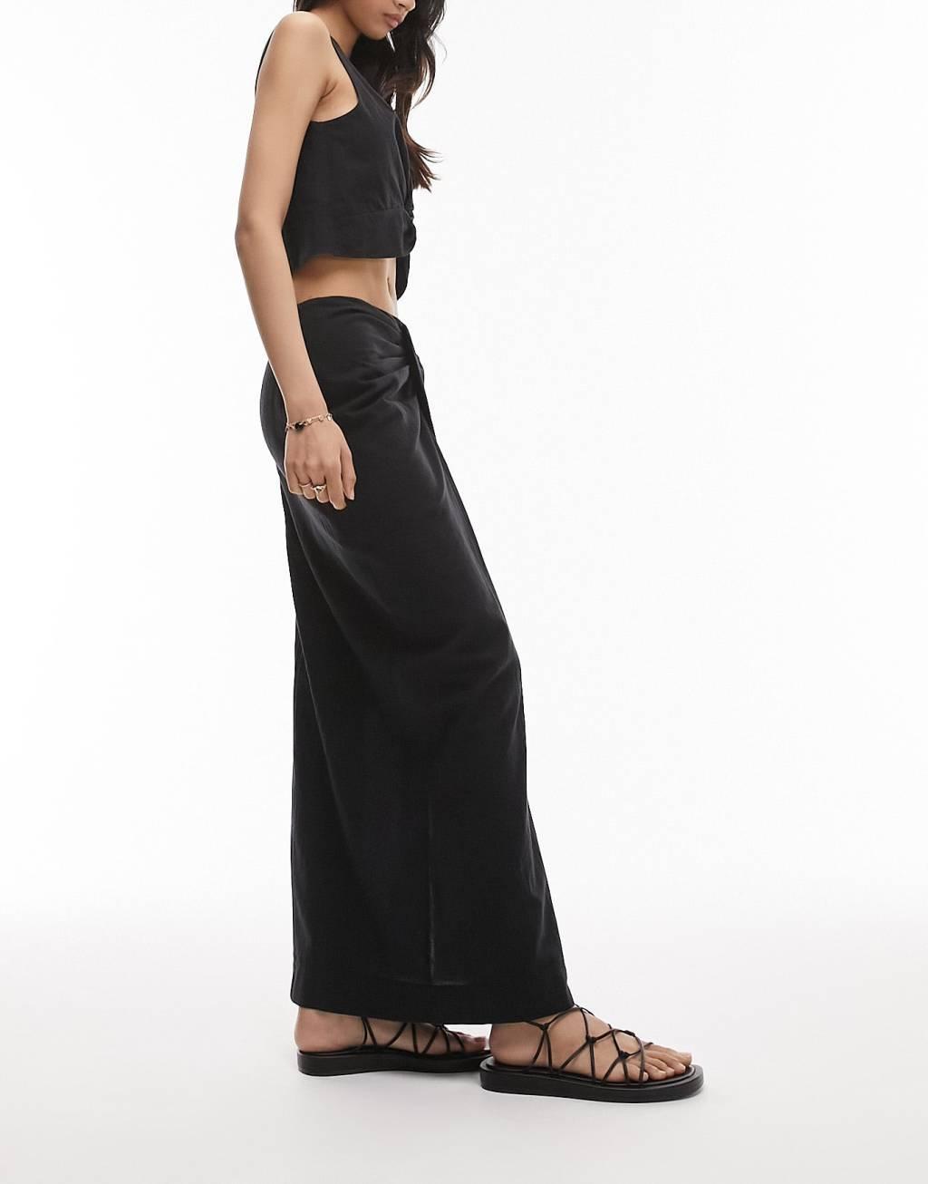 Topshop knot front skirt Product Image