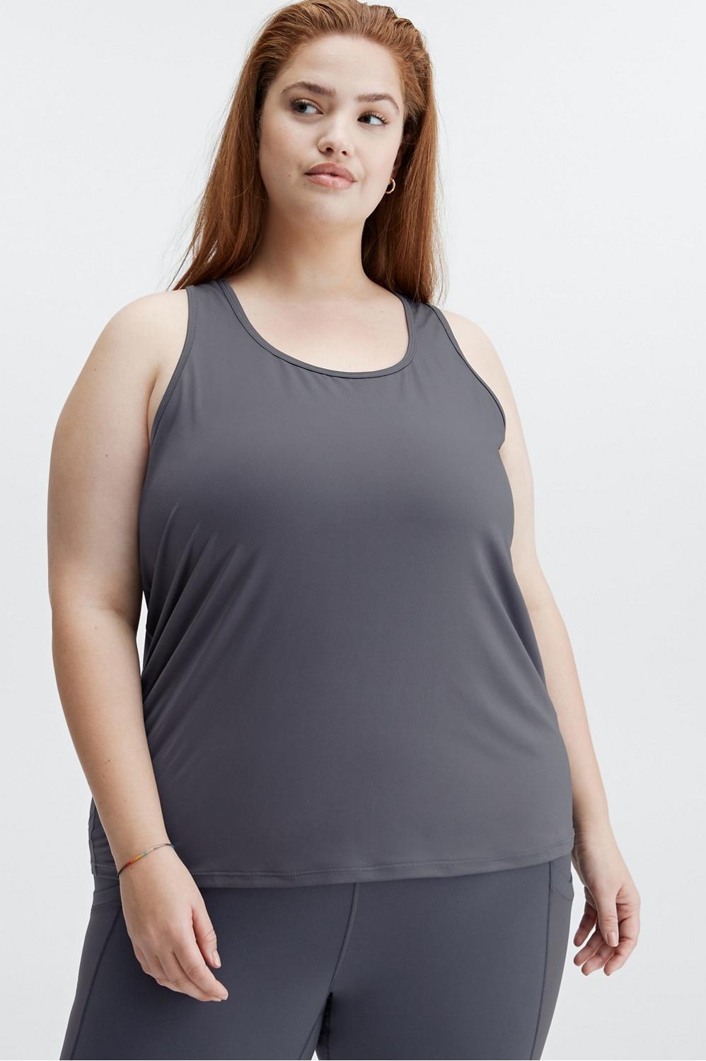 Fabletics Phoenix Lite Racerback Tank Womens Pewter Size XXS Product Image