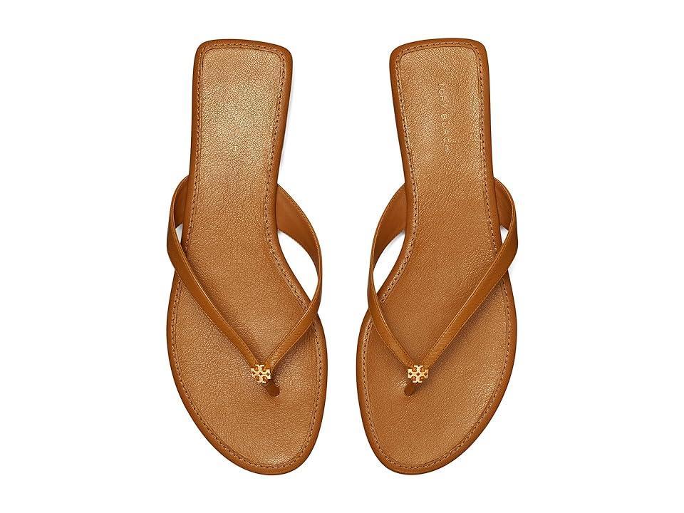 Tory Burch Capri Leather Flip-Flop (Caramel Corn) Women's Shoes Product Image