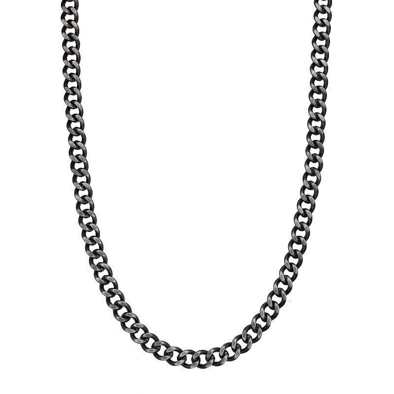 Mens LYNX Stainless Steel Curb Chain Necklace Product Image