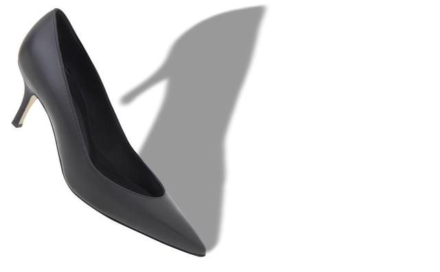 KIETTA Black Nappa Leather Pointed Toe Pumps Product Image