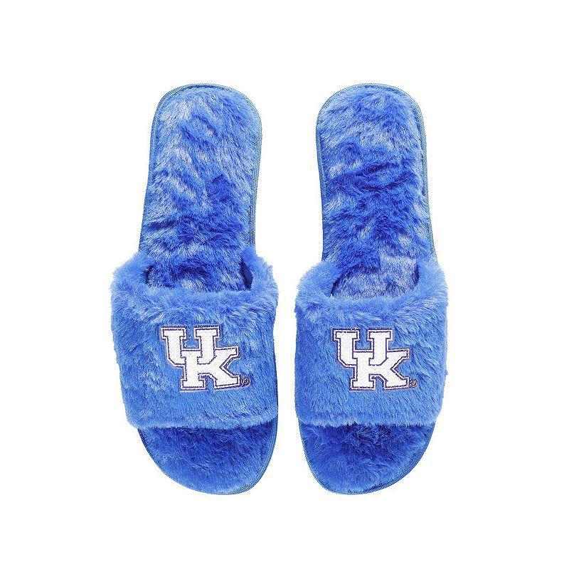 Womens FOCO Royal Kentucky Wildcats Rhinestone Fuzzy Slippers Product Image