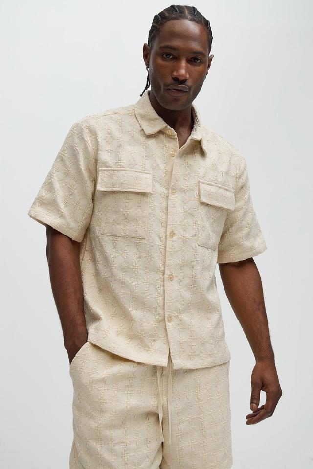 Mav Textured Shirt - Oatmeal Product Image