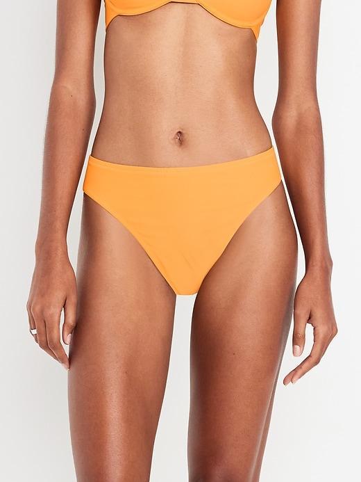 Mid-Rise Bikini Swim Bottoms Product Image