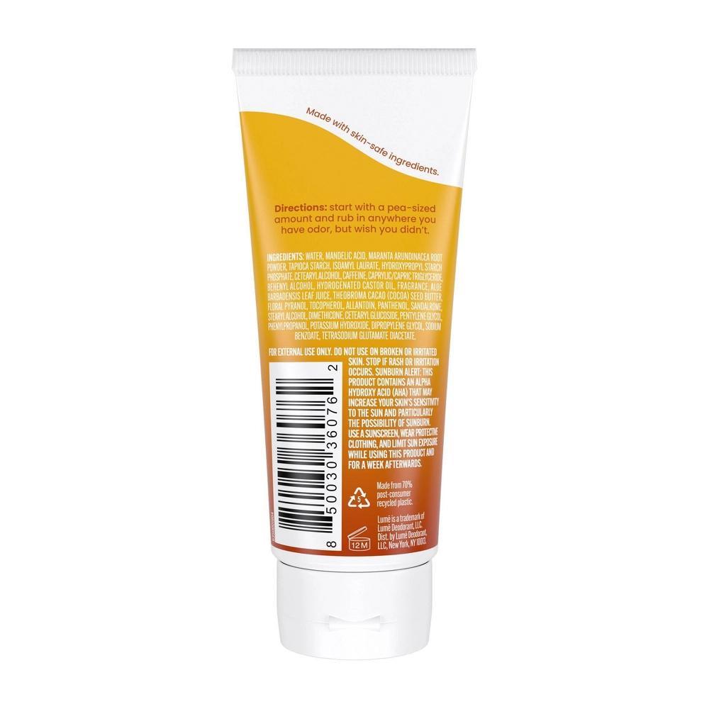 Lume Whole Body Women's Deodorant - Invisible Cream Tube - Aluminum Free - Toasted Coconut Scent - 2.2oz Product Image