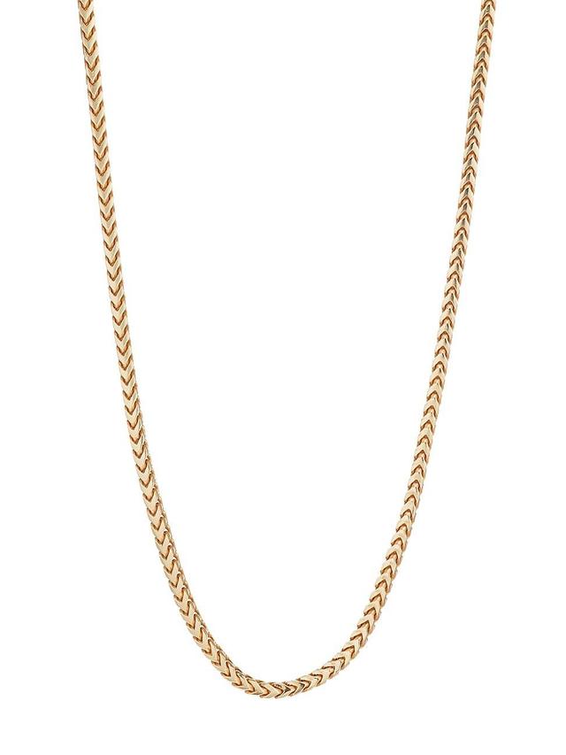 Mens Gold Square Box Chain Necklace Product Image